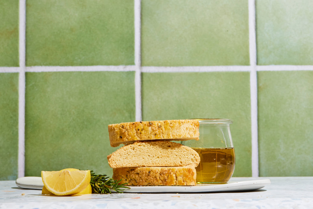 Lemon, Olive Oil & Rosemary Biscotti